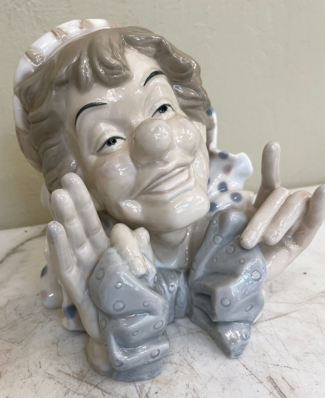 Unique Porcelain - Clown Head Statue