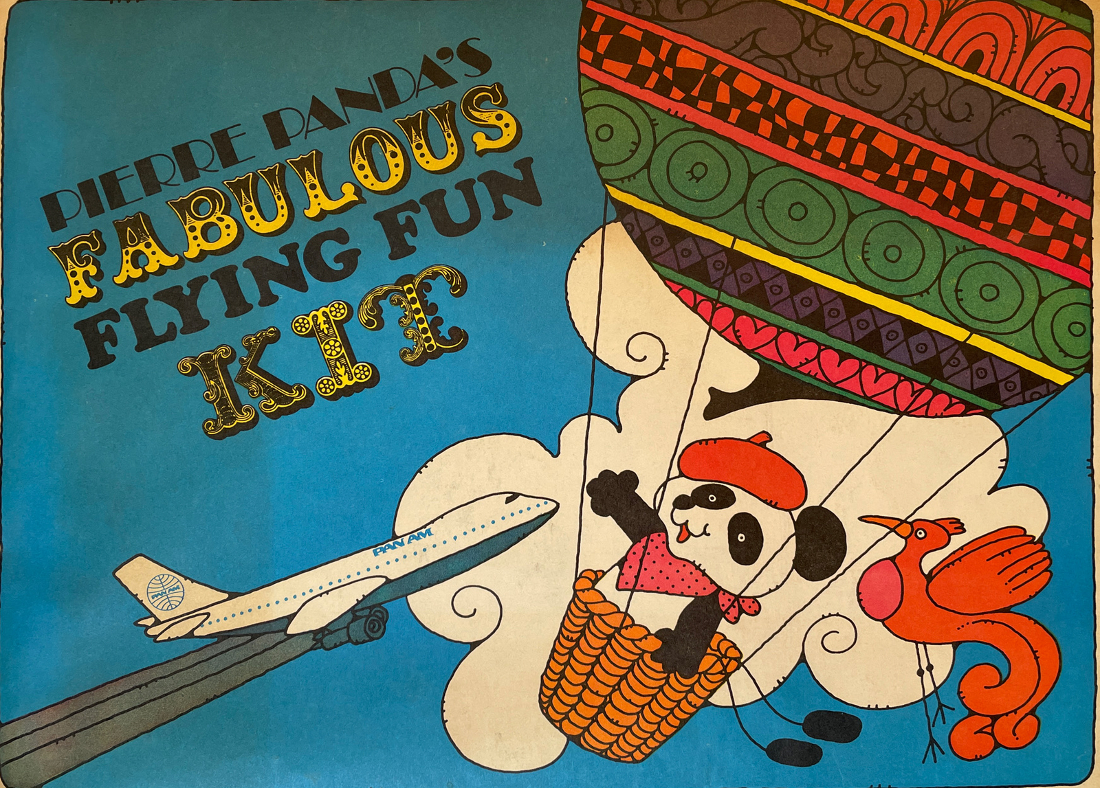 VINTAGE PIERRE PANDA'S FABULOUS FLYING FUN KIT PAN AMERICAN AIRWAYS 1976