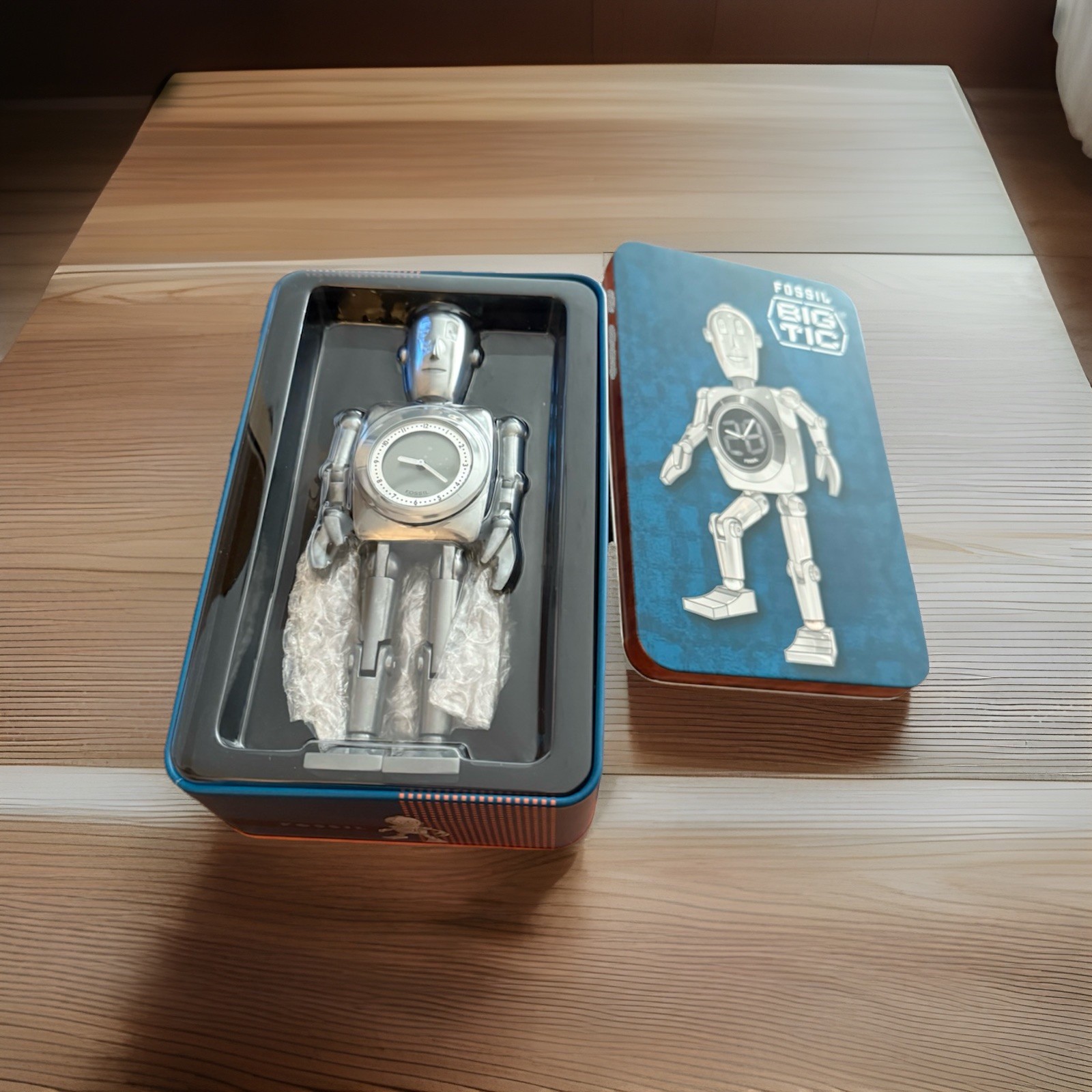 Fossil Stan BIG TIC  Robot Man  Clock.- Rare Vintage