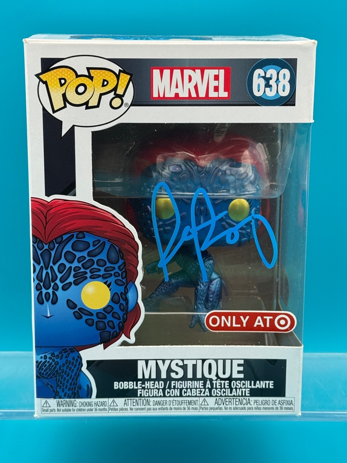 Rebecca Romijn signed Mystique Marvel X-men target exclusive Funko Beckett COA