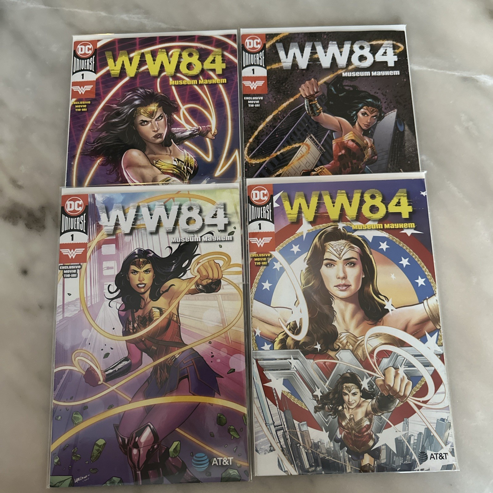 Rare & Limited FOUR Wonder Woman WW84 Museum Mayhem D.C. Universe #1 Comics. 