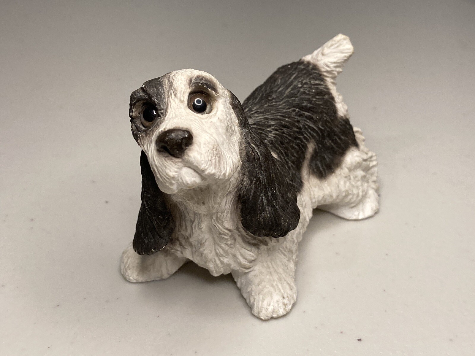 Vintage 1984 Stone Critter Collection Figurine Cocker Spaniel Dog