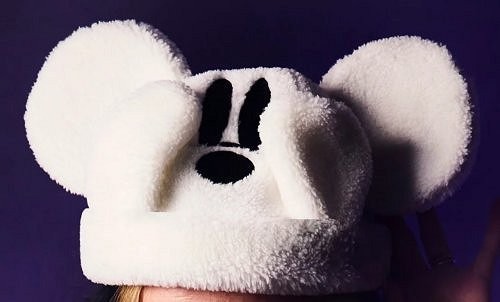 Cakeworthy/Disney Mickey Mouse Halloween Ghost Sherpa Beanie Hat - OS