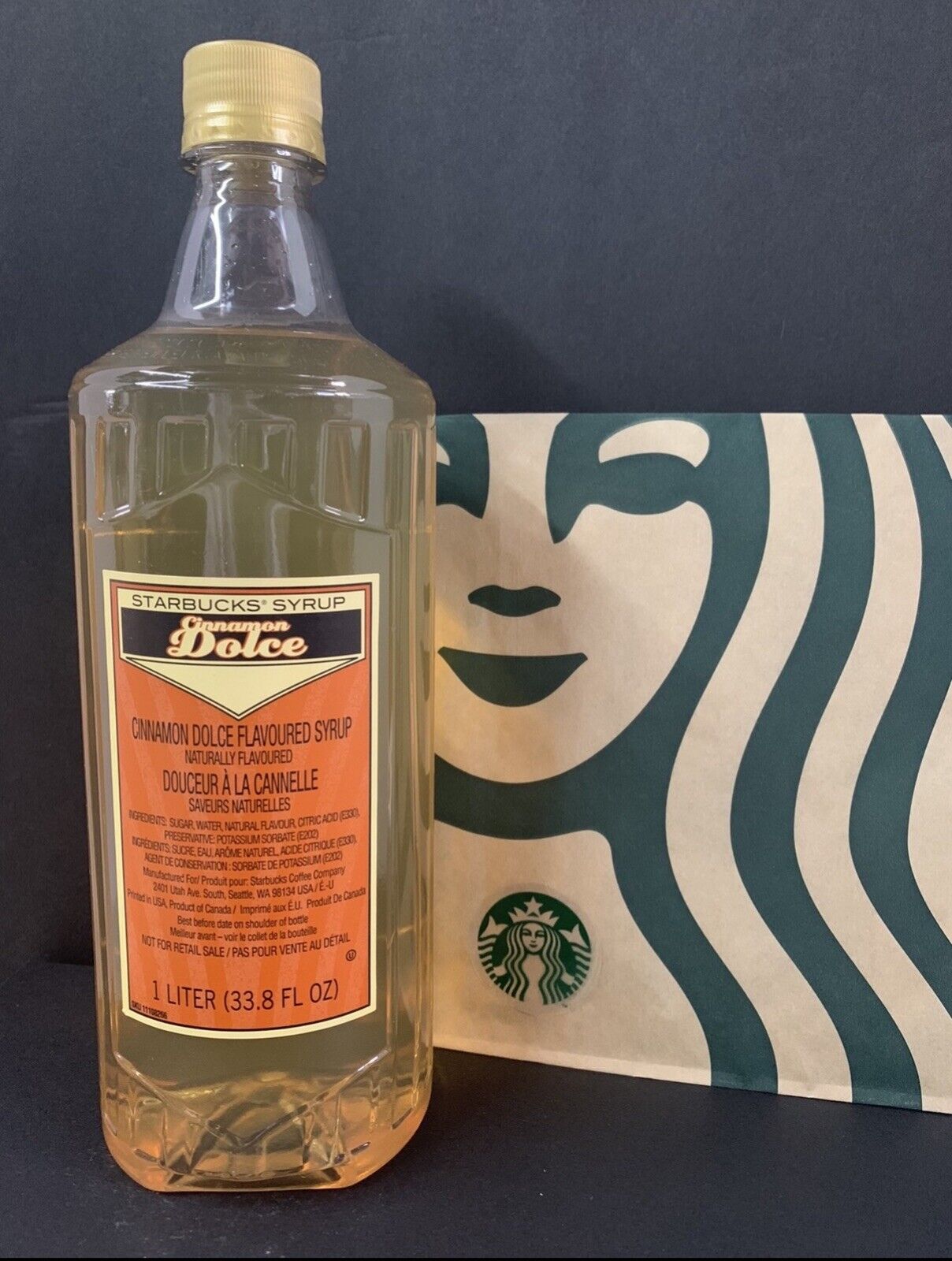STARBUCKS Cinnamon Dolce Flavored Syrup ~ 33.8 oz ~ NEW ~ FRESH ~ Best by 01/25
