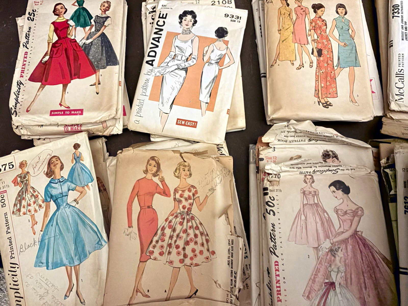 Mixed Brands Vintage Original Women\'s Sewing Pattern Lot Simplicity McCall\'s + Mixed Brands Vintage Original Women\'s Sewing Pattern Lot Simplicity McCall\'s +