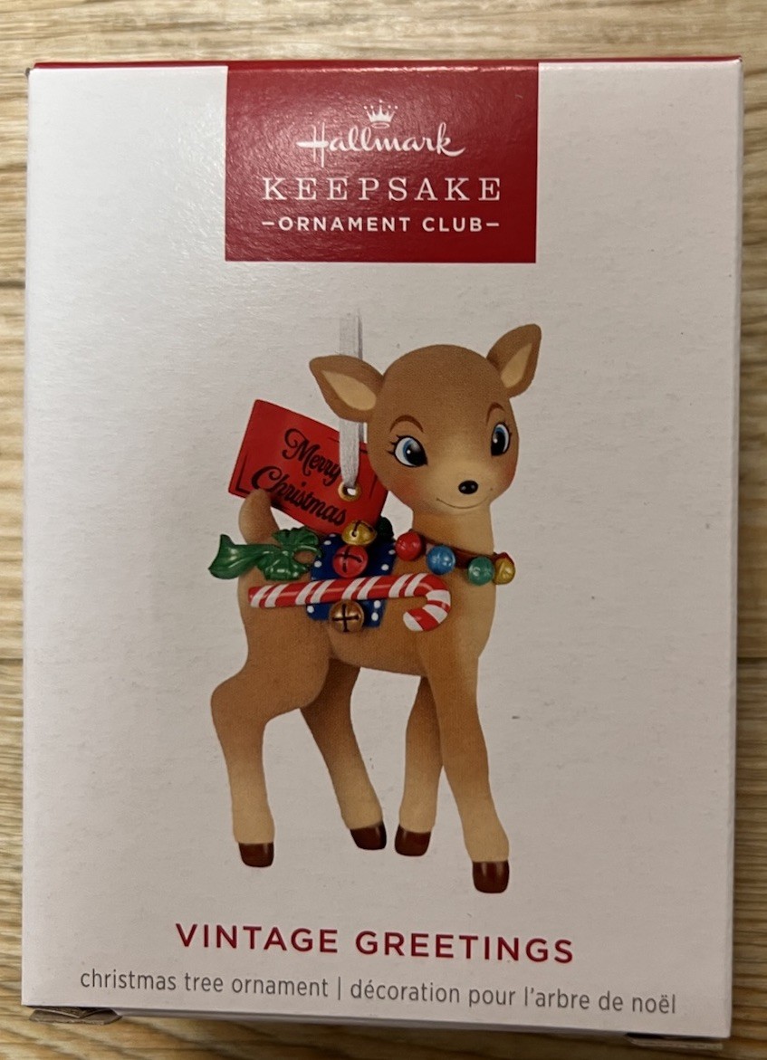 2026 Hallmark Keepsake KOC Member Exclusive Vintage Greetings Ornament NIB