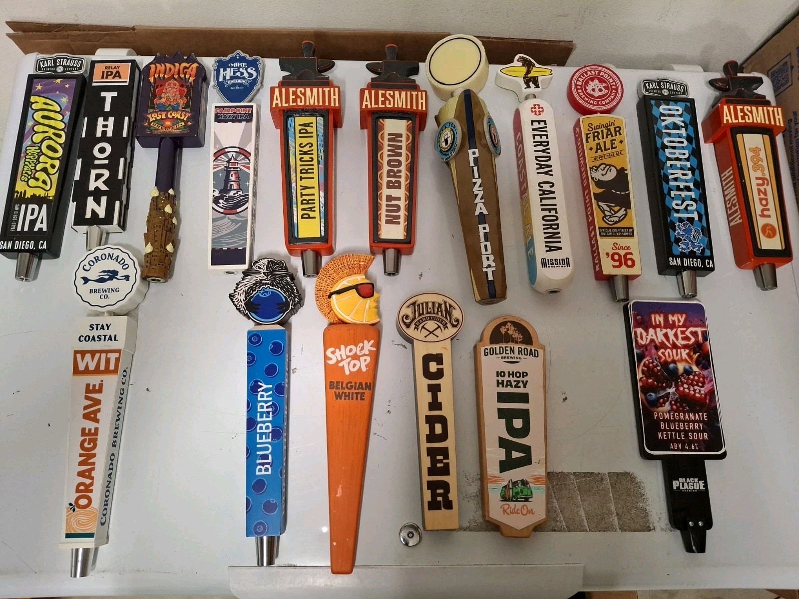 Lot of 17 Miscellaneous Beer Tap Handles, Variety of Beers and Versions