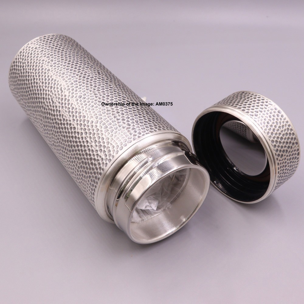 Pure Silver Cup 999 Silver Water Bottle Cup Hammer Finish Men's Tea Cup /70g