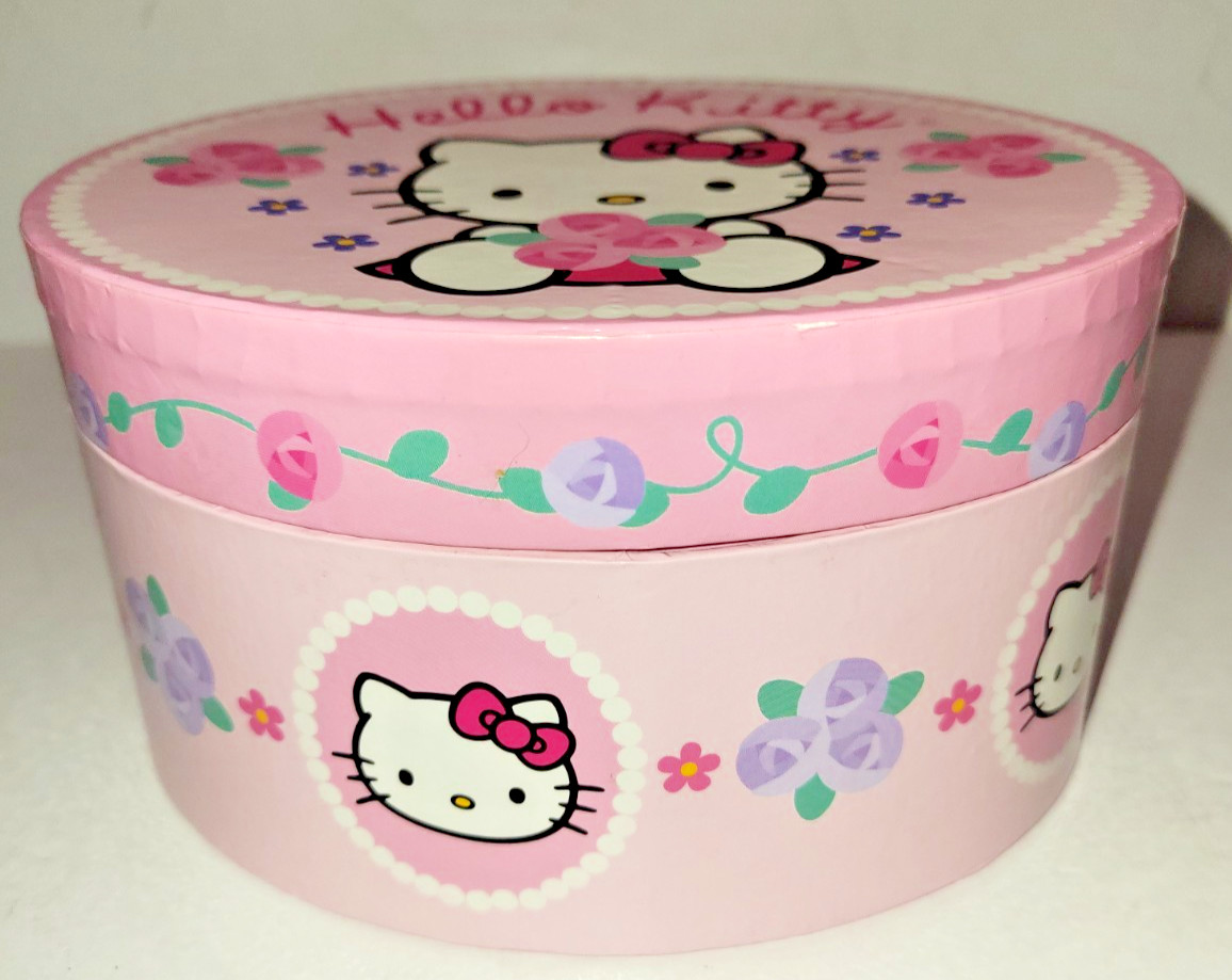 Hello Kitty Jewelry Music Box + 2 Stick Pins Sanrio 2001 It\'s Only A Paper Moon