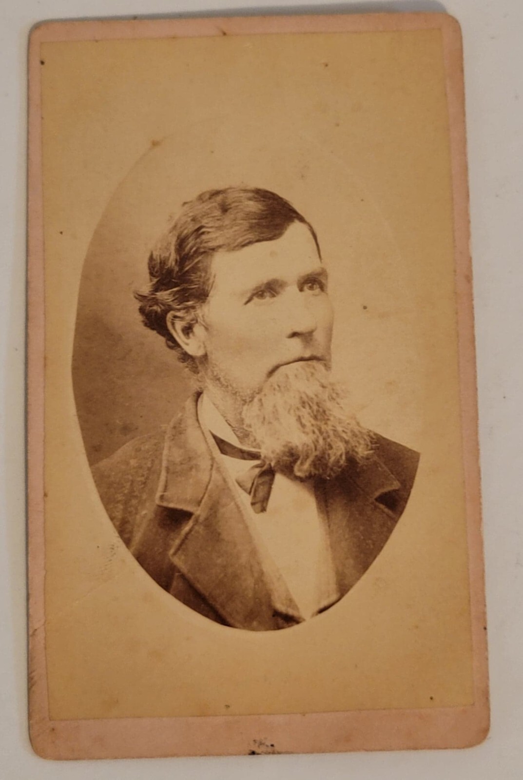 Waverly Iowa~Leo Kahn Artistic Photography~Old Man~Carte de Visite~c1875 CDV