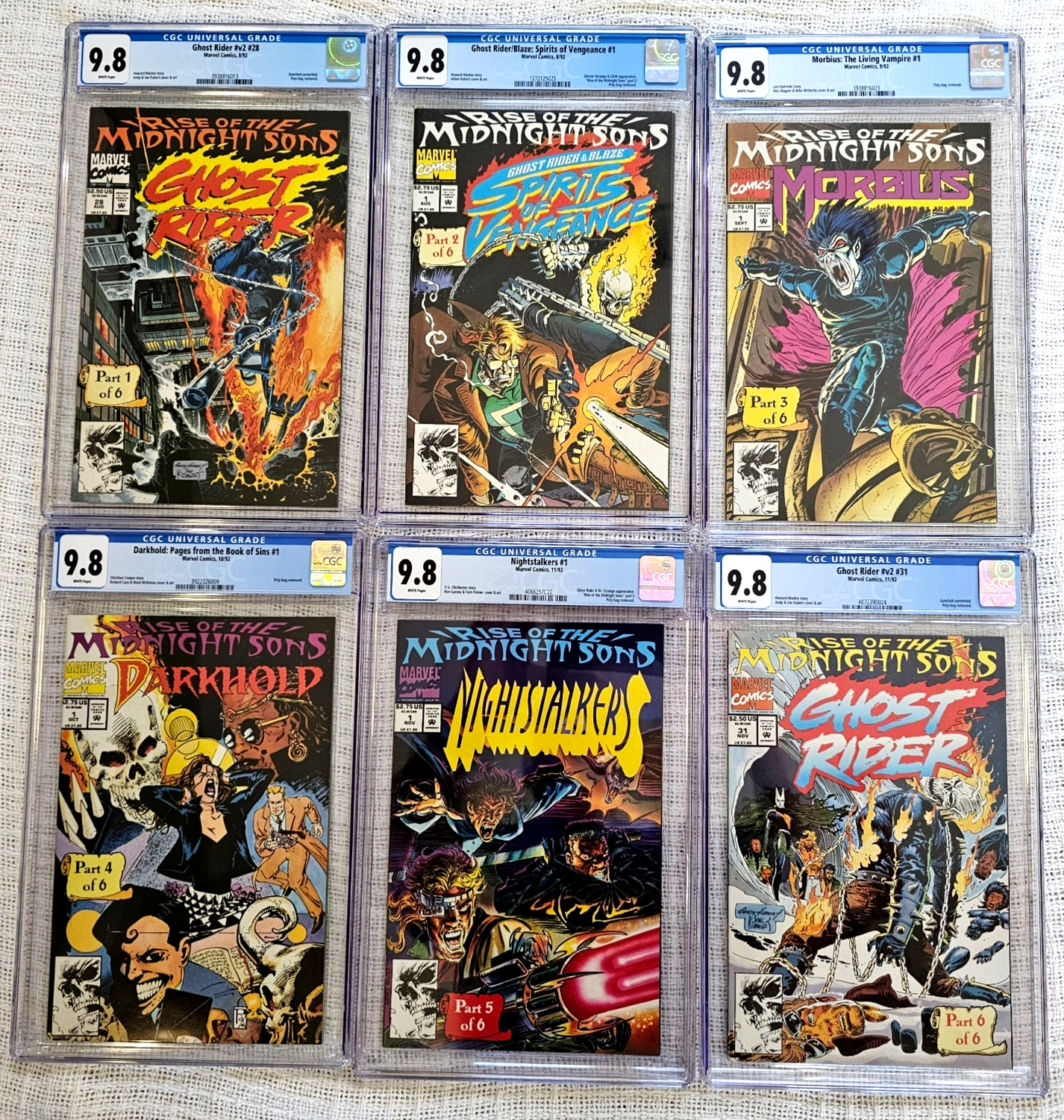 1ST APPEARANCE +MIDNIGHT SONS+ 6 BOOK CGC 9.8 SET / INCLUDES OG BAGS & POSTERS