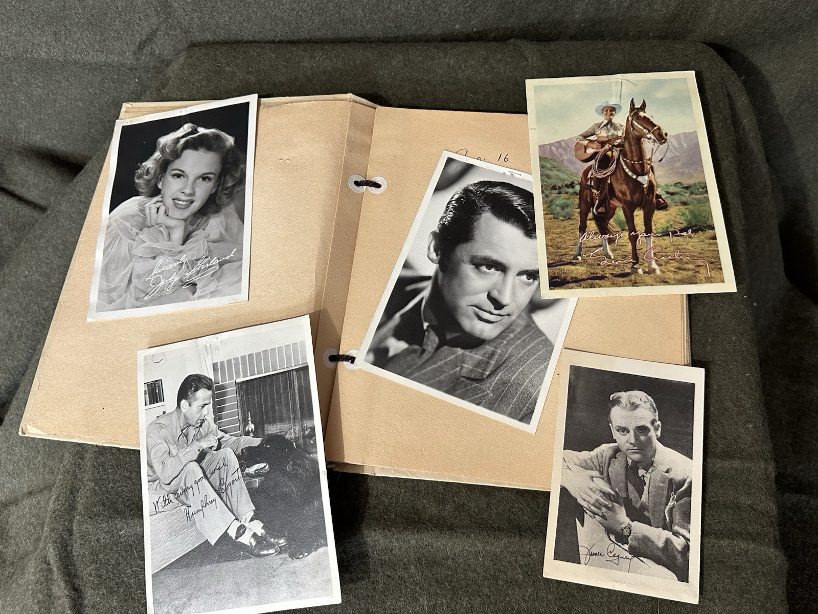 RARE ‘40s Hollywood Fan Mail Scrapbook Judy Garland Bing Crosby Humphrey Bogart