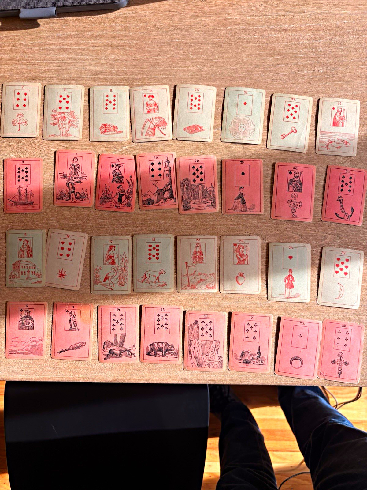 c1900 Wehman Madame Le Normand Gipsy Fortune Telling Cards 33/36 Antique