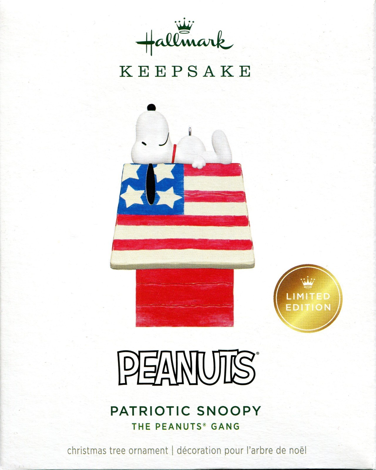 Peanuts Patriotic Snoopy 2026 Hallmark Ornament Limited Edition NIB QXE3616