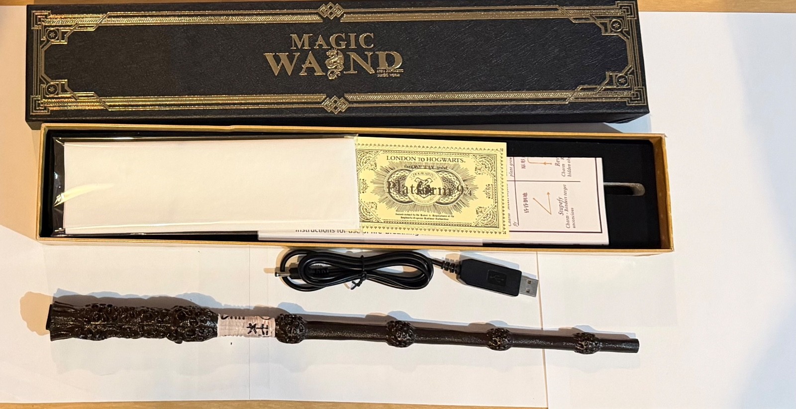 HARRY POTTER ( DUMBLEDORE VERSION) Magic wand that shoots fireballs USA