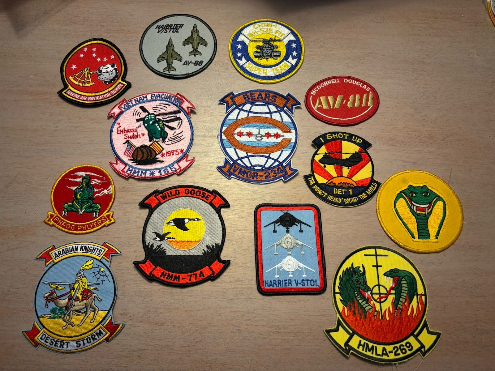 Lot Of 13 Vintage United States Marine Corps USMC  Military patches