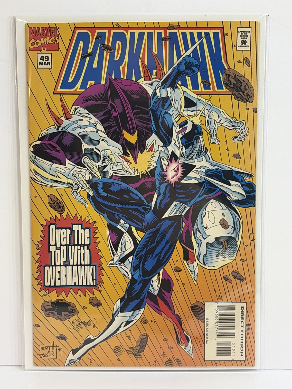 Darkhawk #49 Marvel - Overhawk 1995 Low Print Run HTF VF/NM