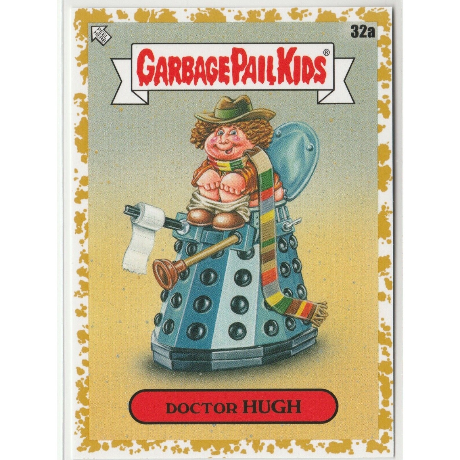 Fourth Doctor Who Hugh #32a Gold 12/50 Garbage Pail Kids GPK Tom Baker 2023 SP