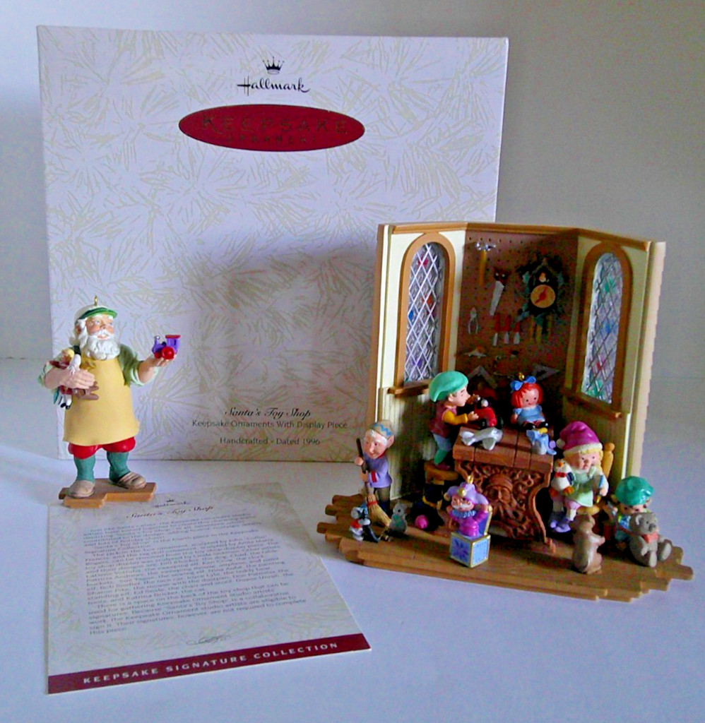 HALLMARK Keepsake - SANTA'S TOY SHOP - 1996 - Studio Edition - Signed -BRAND NEW