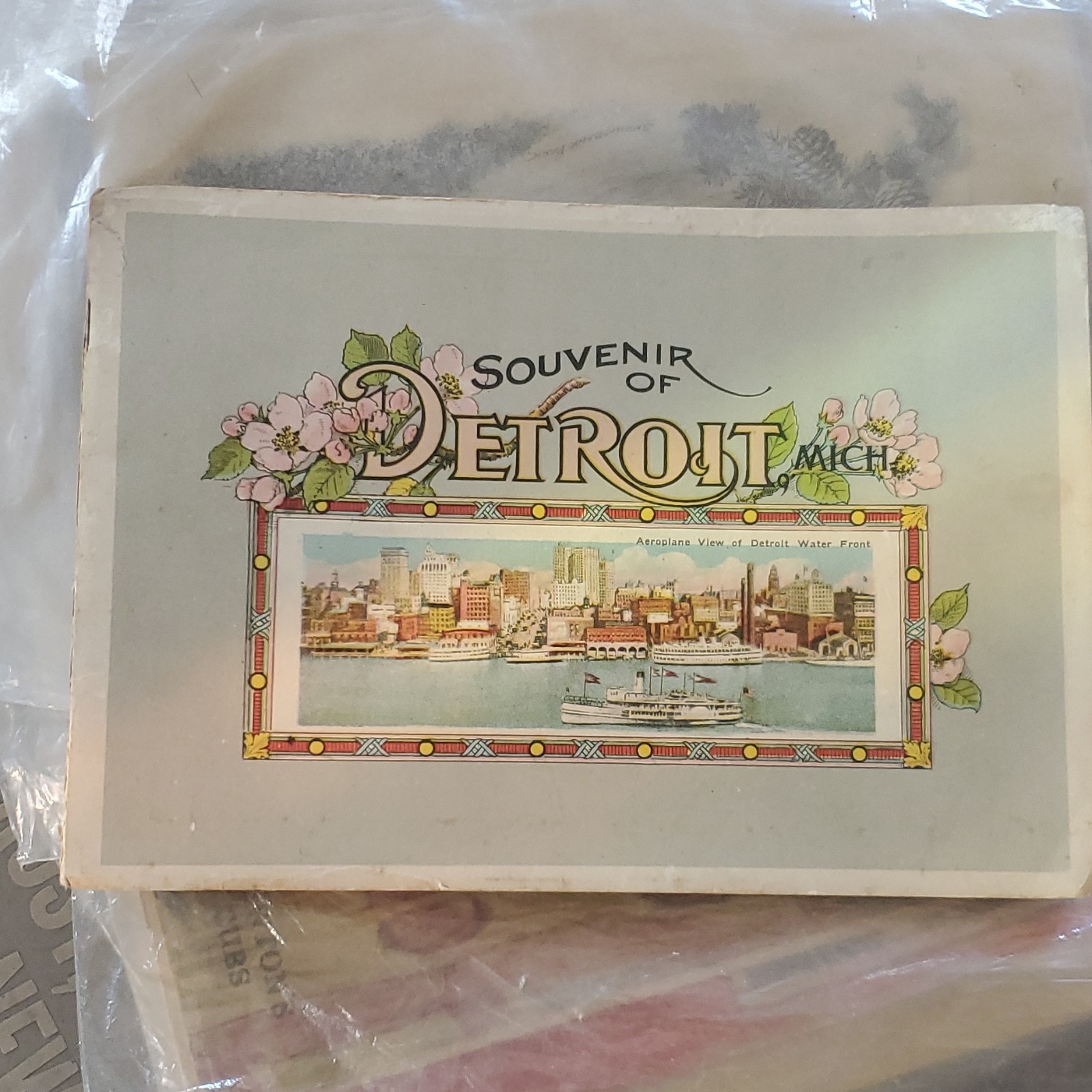 Detroit Michigan Souvenir Booklet with Historic Photographs and Illustrations