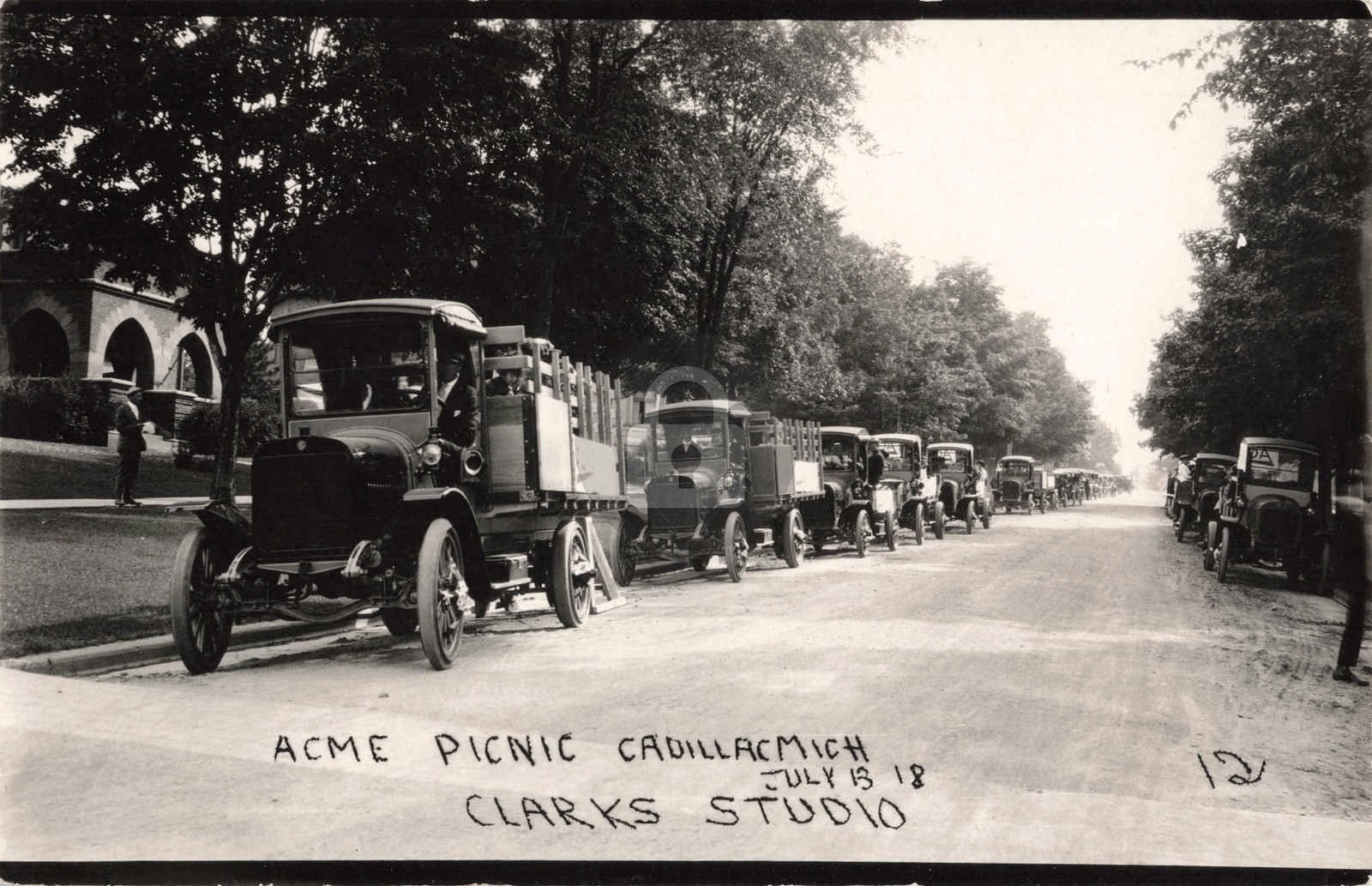 Acme Picnic Cadillac MI Michigan 1918 RPPC Photo Postcard COPY