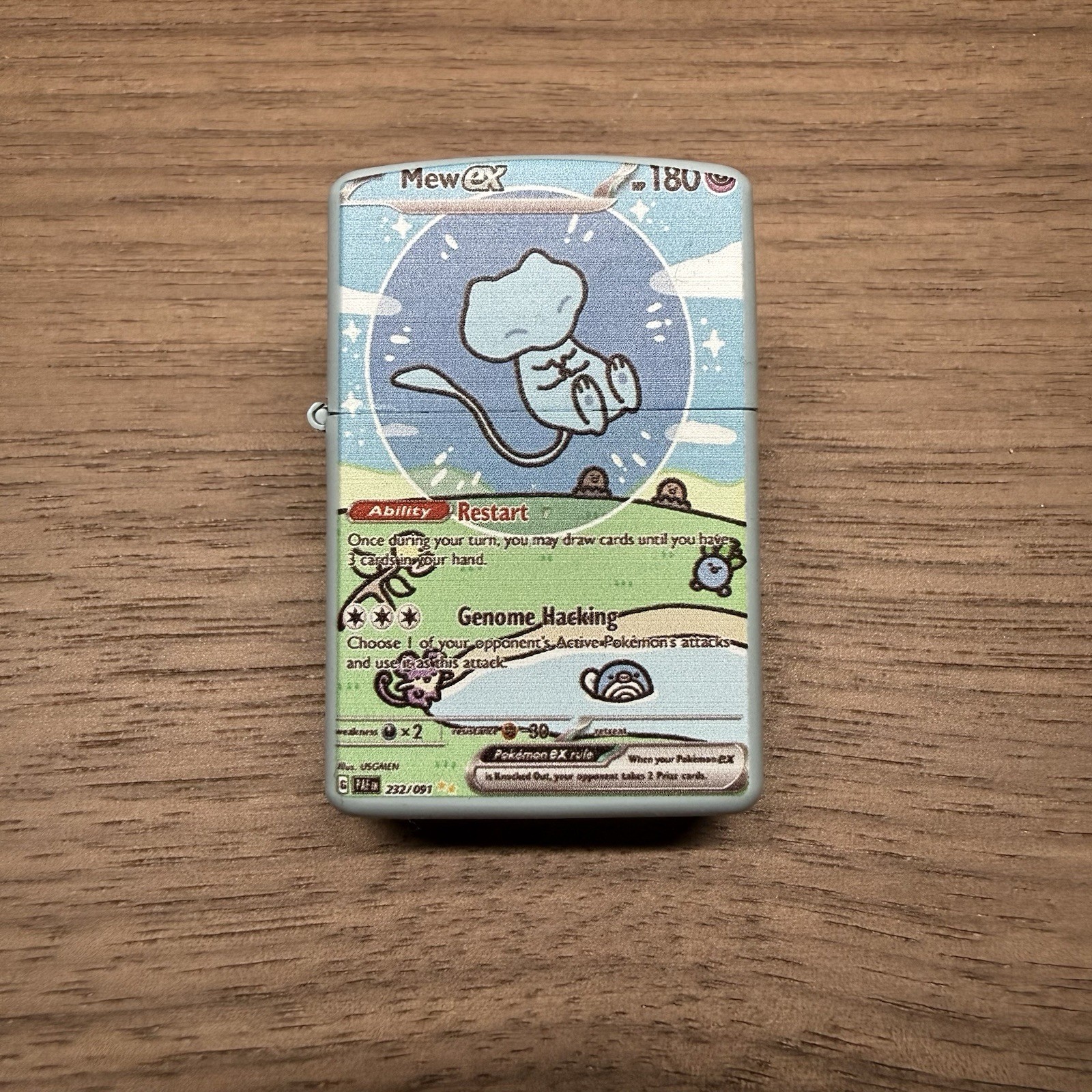 Bubble Mew Ex 232 Special Illustration Rare Paldean Fates Wind Resistant Lighter