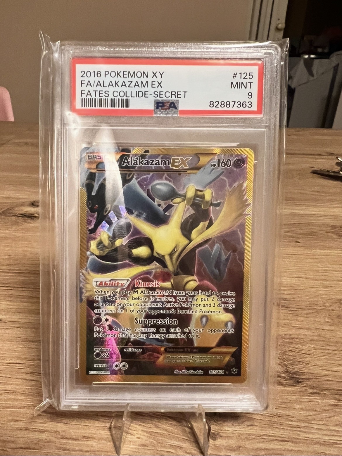 Alakazam EX 125/124 XY Fates Collide 2016 Secret Holo Rare Pokemon Psa 9 Mint Alakazam EX 125/124 XY Fates Collide 2016 Secret Holo Rare Pokemon Psa 9 Mint