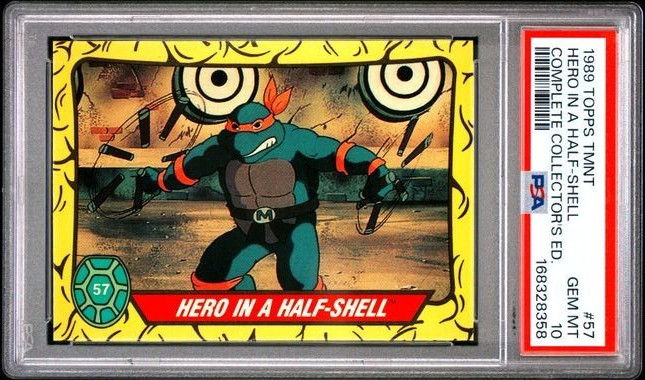 1989 Topps TMNT #57 Hero In A Half Shell : Complete Collector's Edition : PSA 10