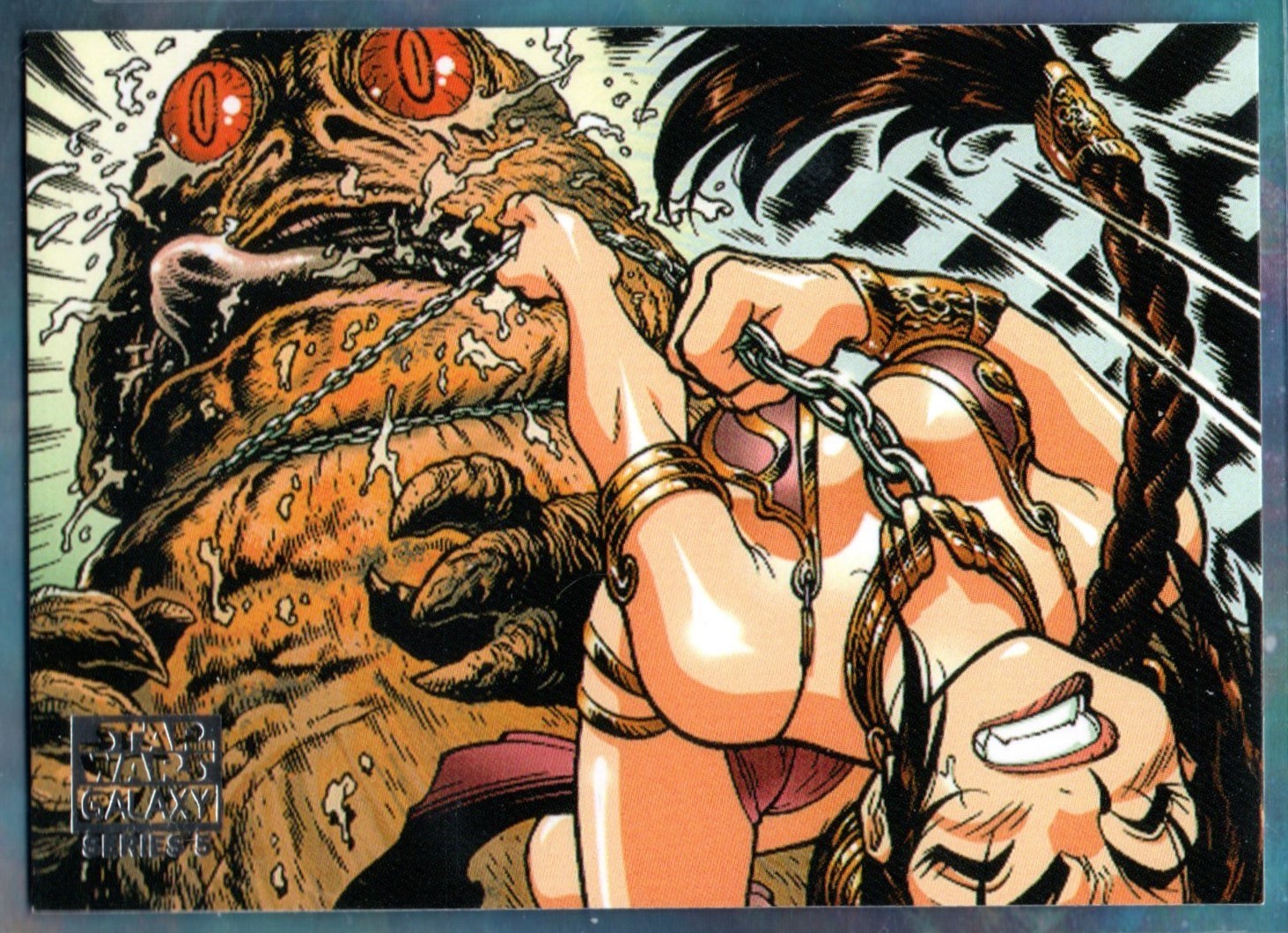 2010 Topps Star Wars Galaxy Series 5 BASE #107 / SLAVE LEIA AS WE LOVE HER MANGA