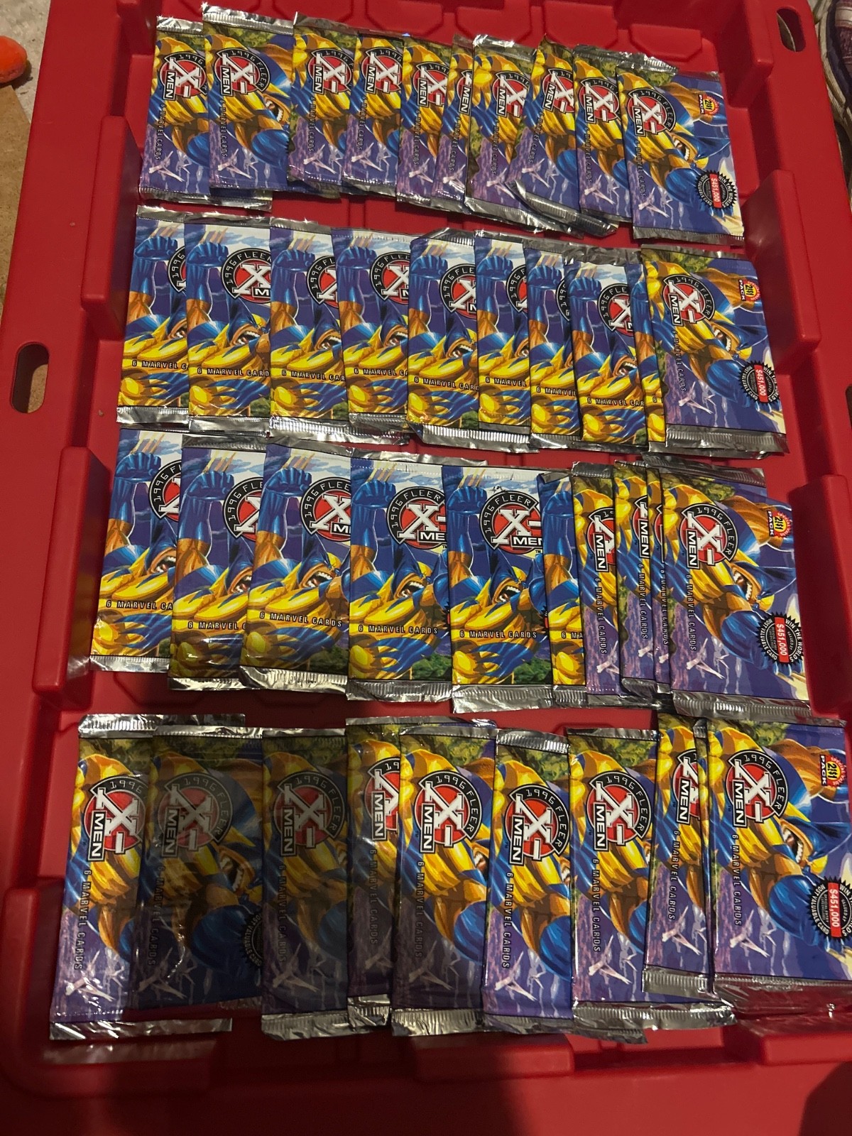 1996 Fleer X-Men Lot of 40 Sealed Packs Marvel Cards