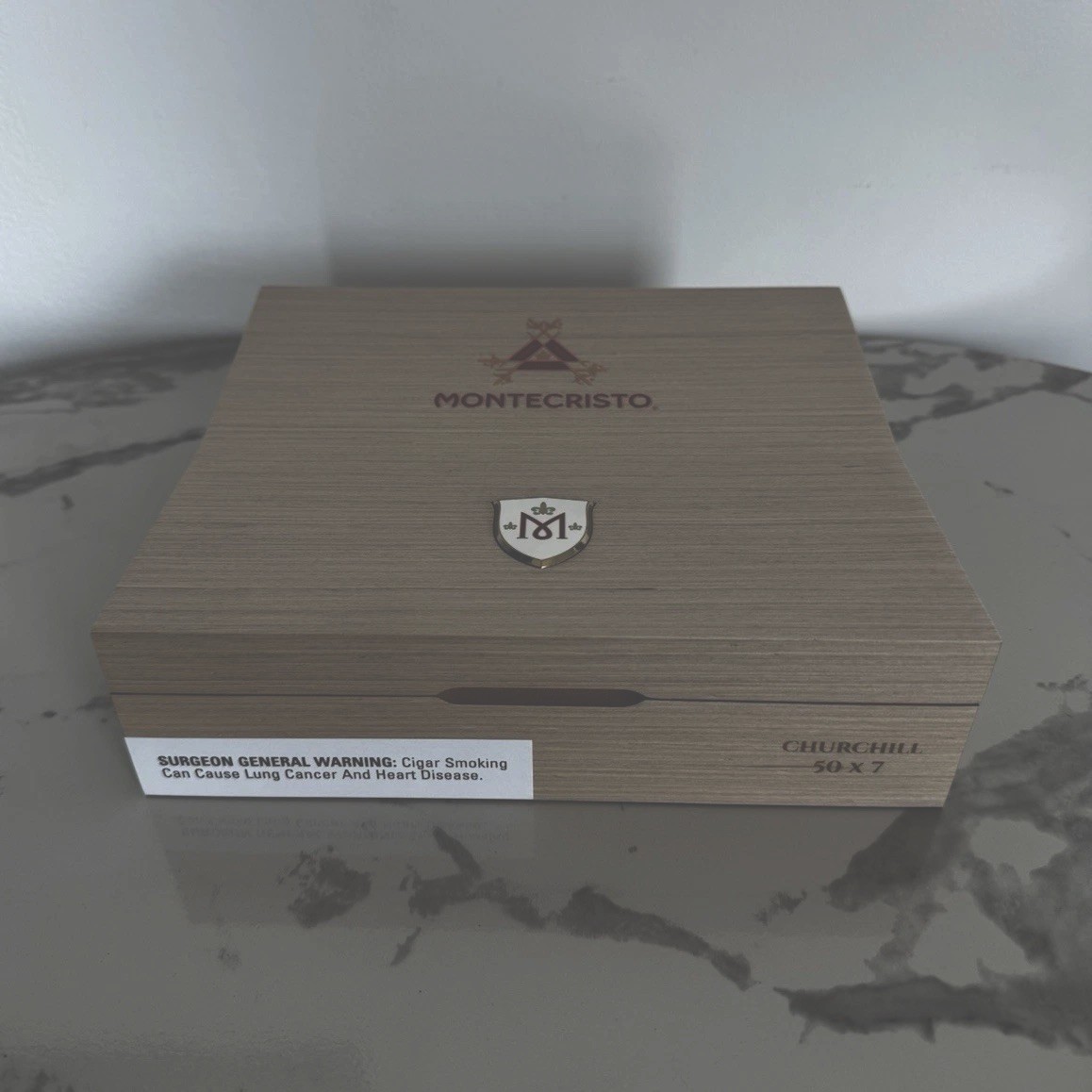 Luxury Montecristo M Churchill Empty Wooden Cigar Box with Original Sleeve