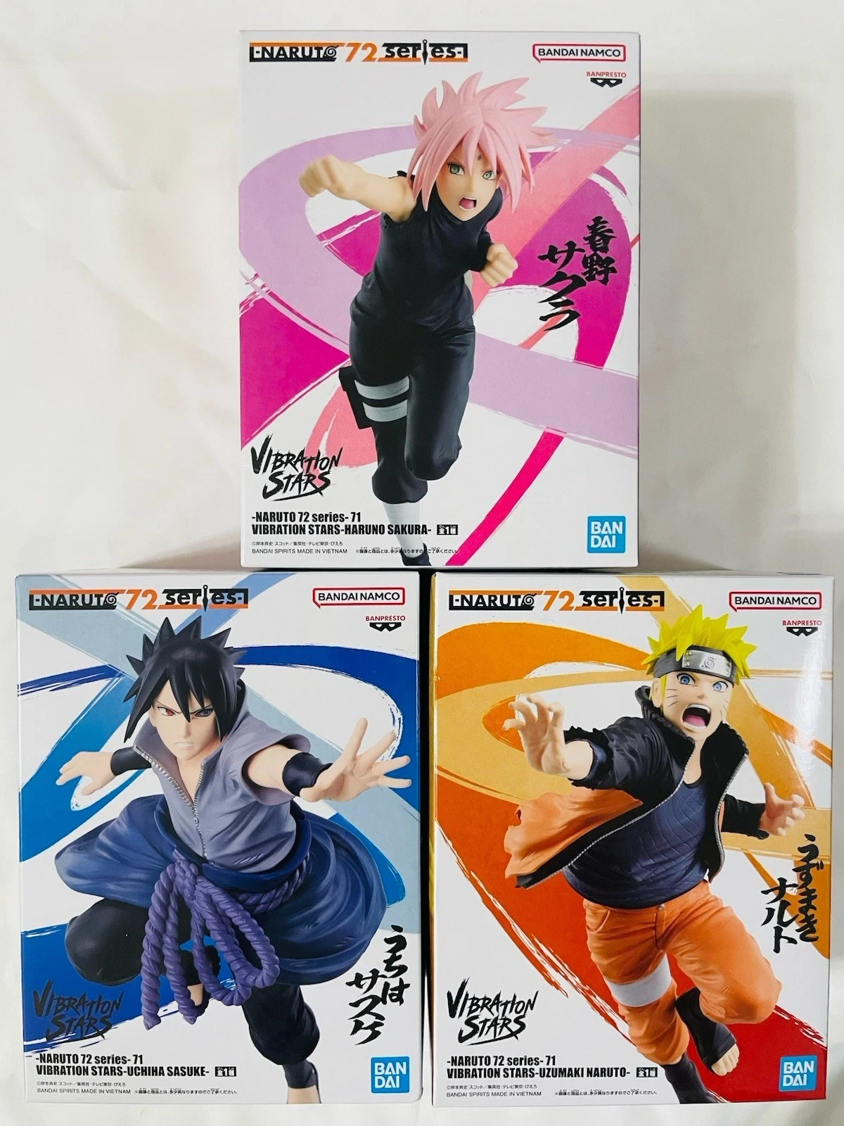 Naruto Vibration Stars 72 Series Figure Set Naruto Sasuke Sakura Japan NEW