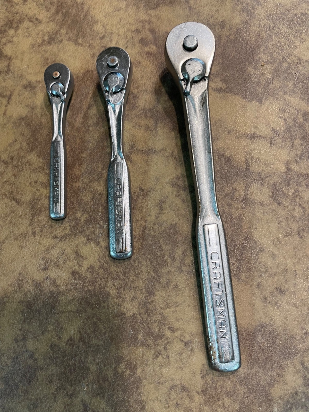 Craftsman USA Ratchet Set 1/2, 3/8 & 1/4 Drive Quick Release Vintage USA V Set