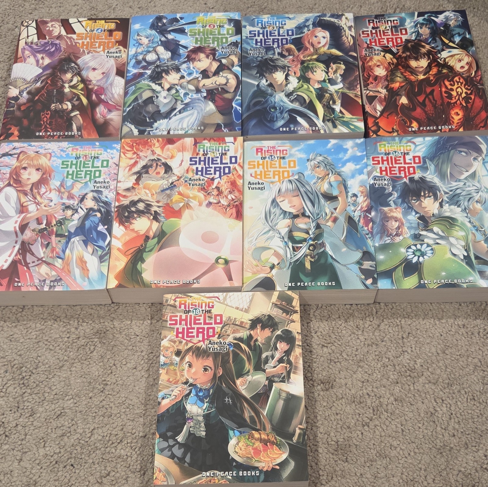 The Rising of the Shield Hero Manga Lot 4-6, 9, 13-16, 18 One Peace  9 Books 