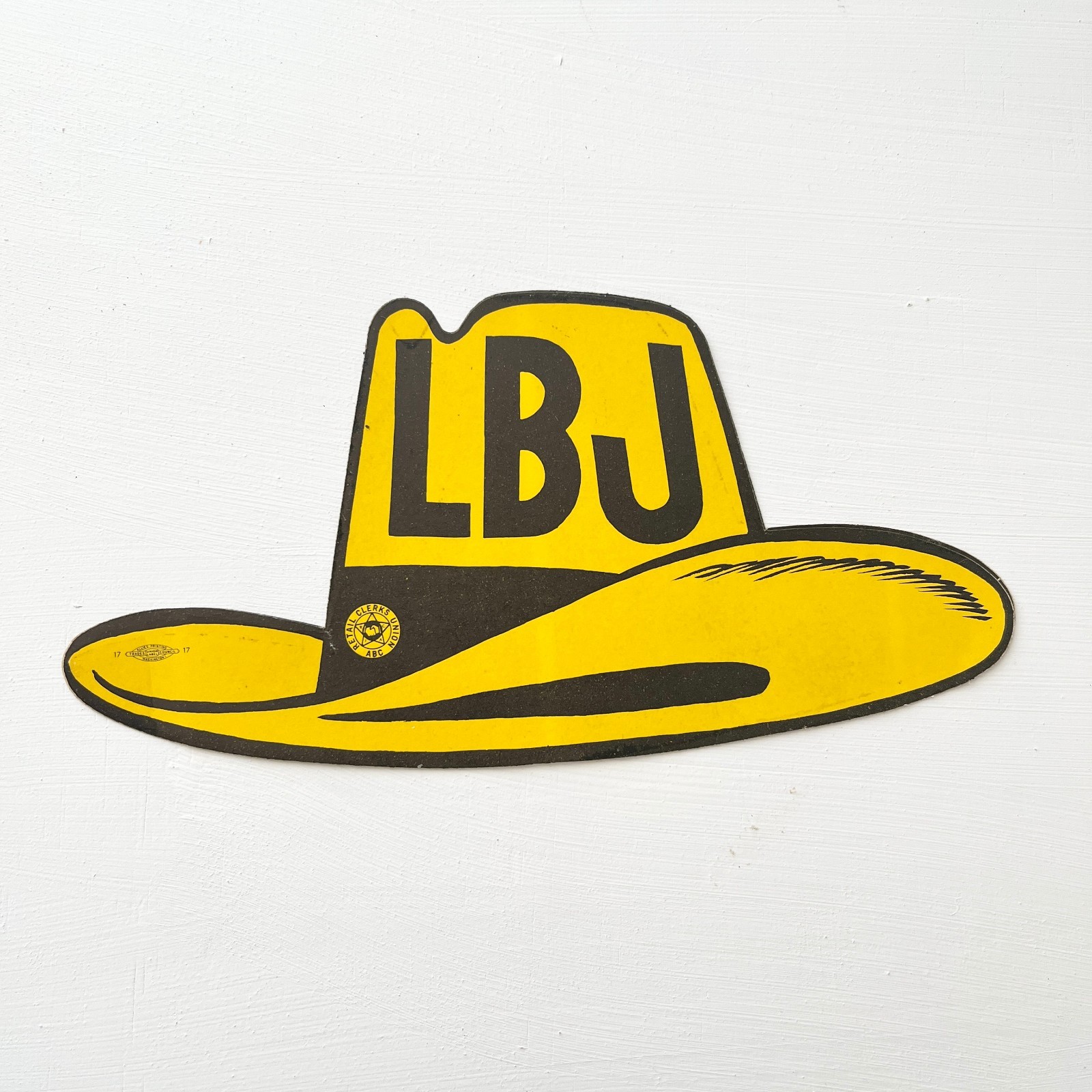 Lyndon B Johnson LBJ Presidential Campaign Sticker Political Memorabilia