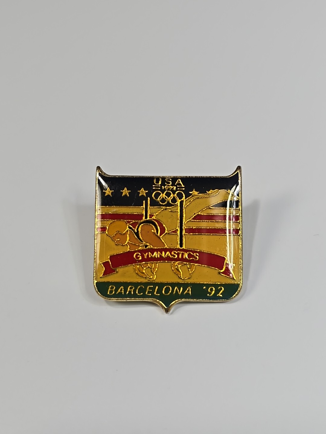 USA Gymnastics Souvenir Lapel Pin Barcelona Spain 1992 Olympic Summer Games