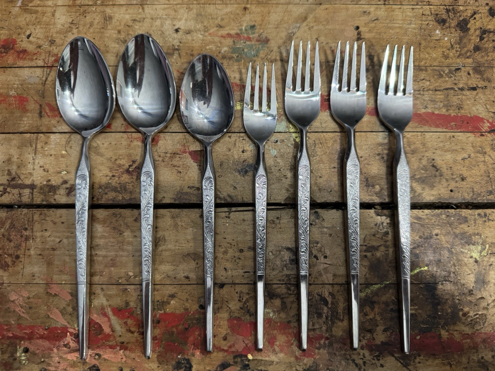 Vintage Stanley Roberts “Winthrop” Stainless Steel Flatware (set Of 6)