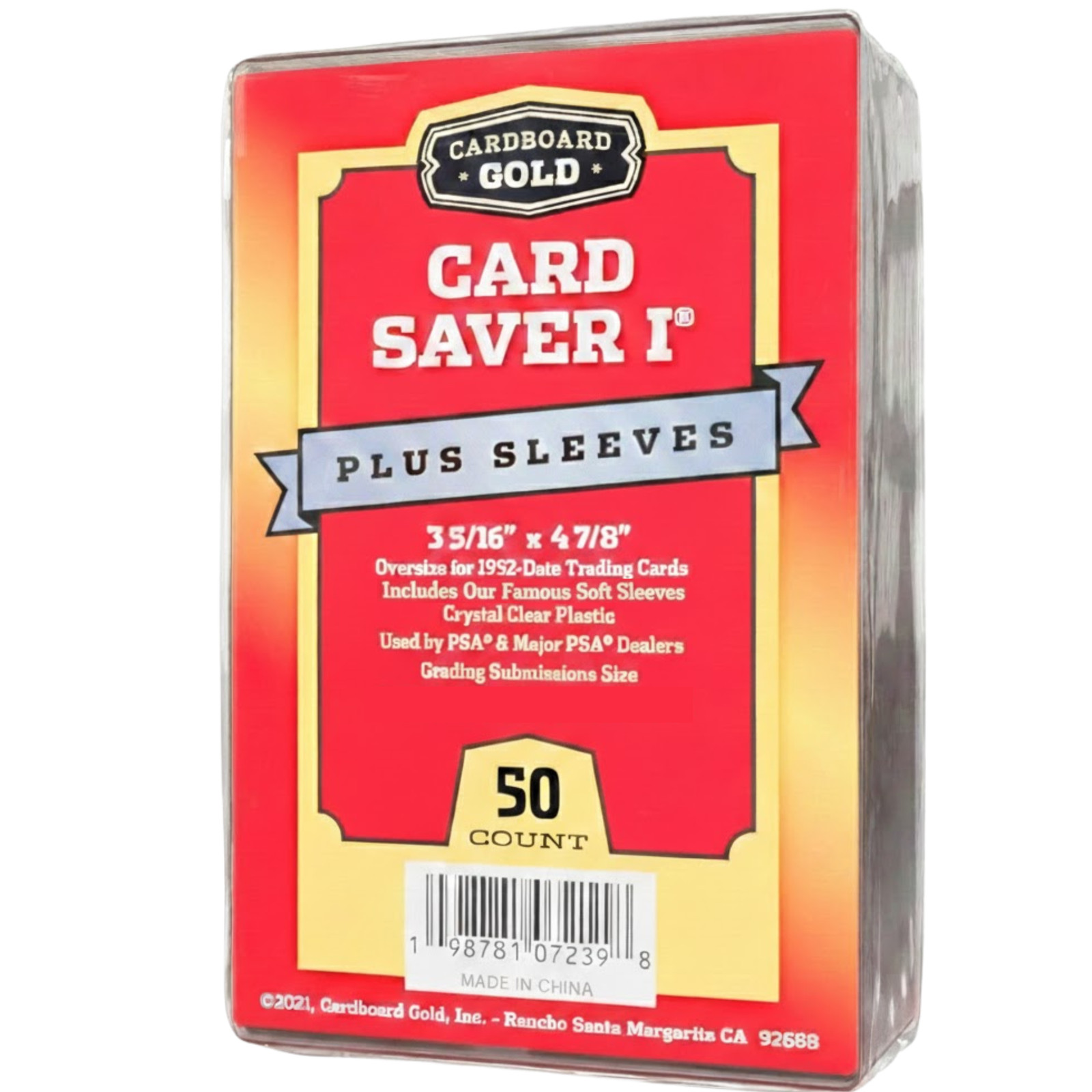 50 Card Saver 1 Semi Rigid Card Holders plus 50  Soft Sleeves