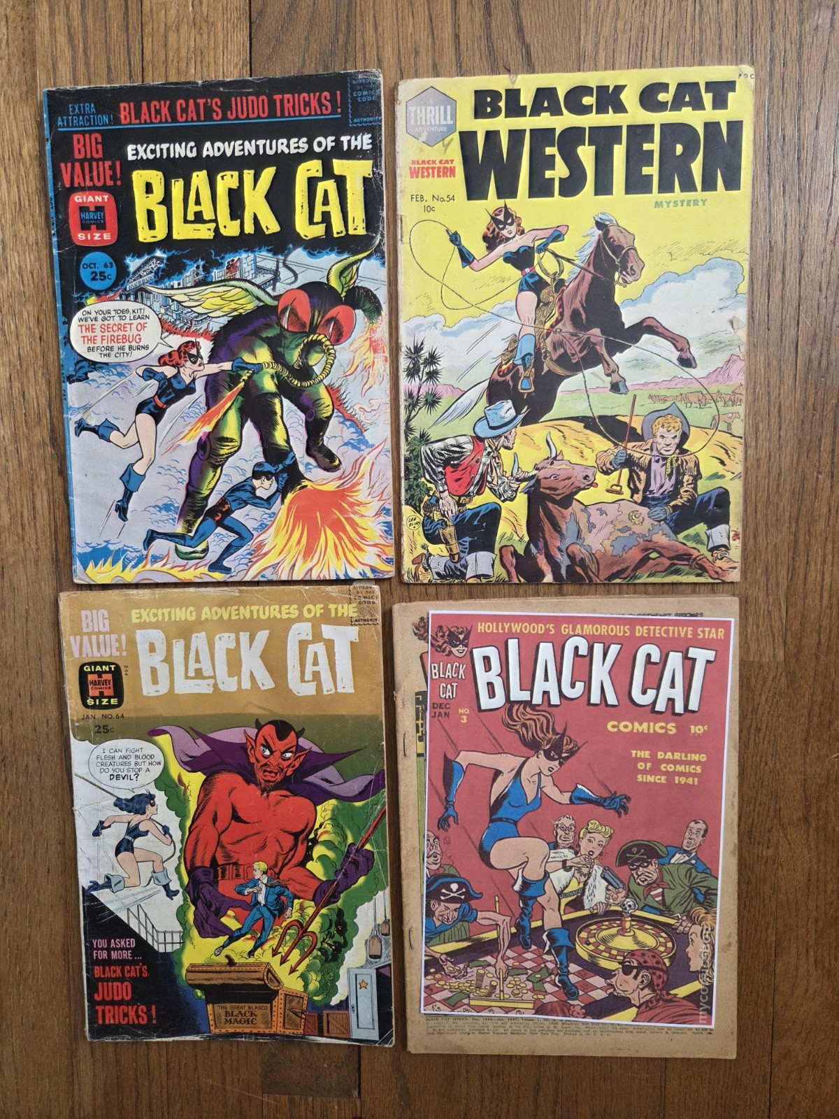 Rare 1940's To 60's Black Cat Comic Lot Golden Age More