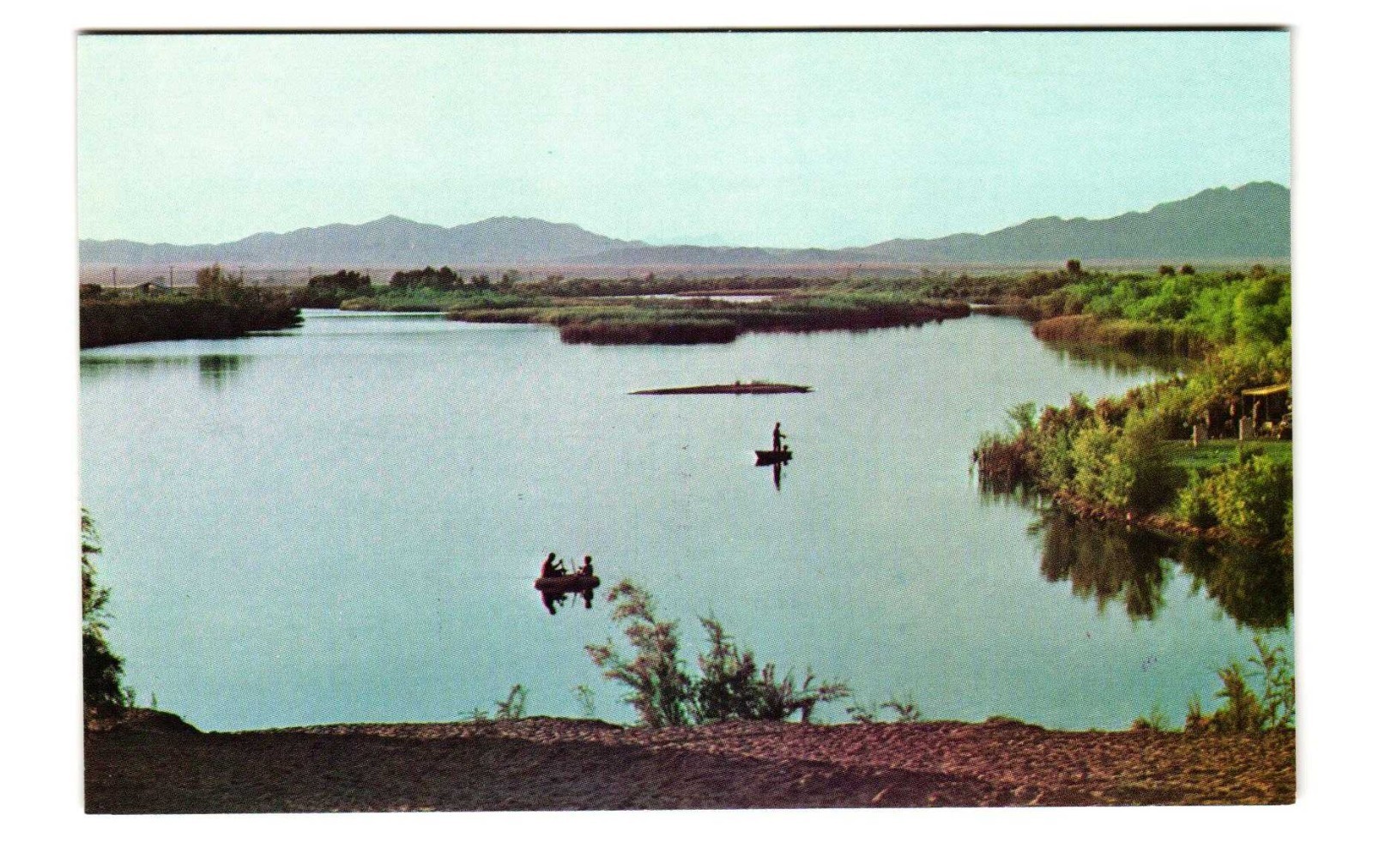 Beautiful Oxbow Lake Palo Verde CA vintage postcard unposted