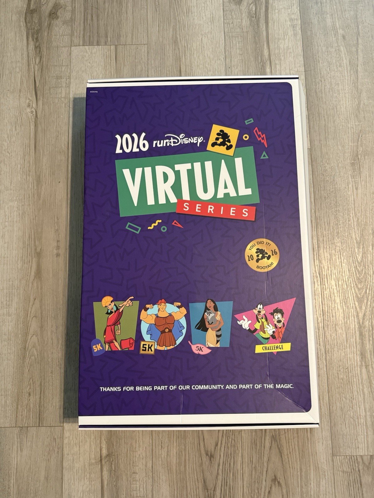 2026 runDisney Virtual Series 5k Box Empty Box VHS Style Collectible BOX ONLY