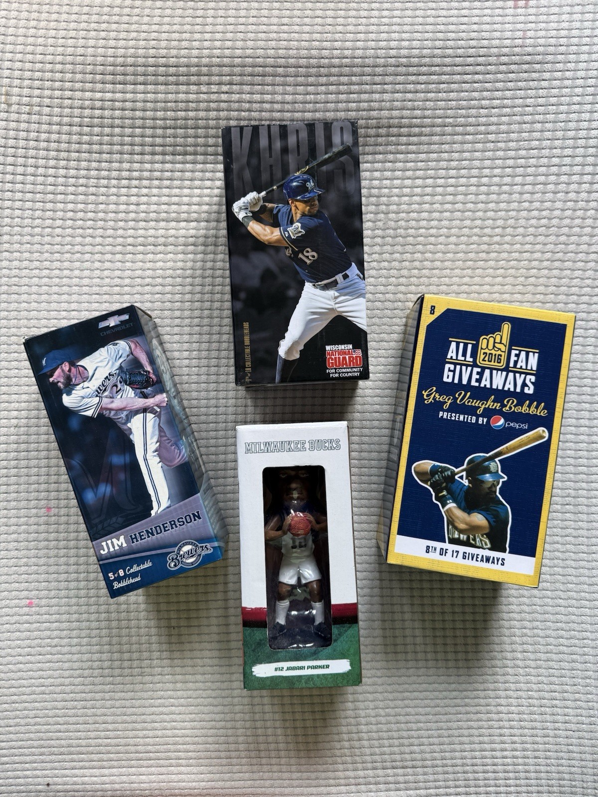 Milwaukee Brewers + Bucks: Exclusive Bobblehead Fan Giveaways, Lot of 4