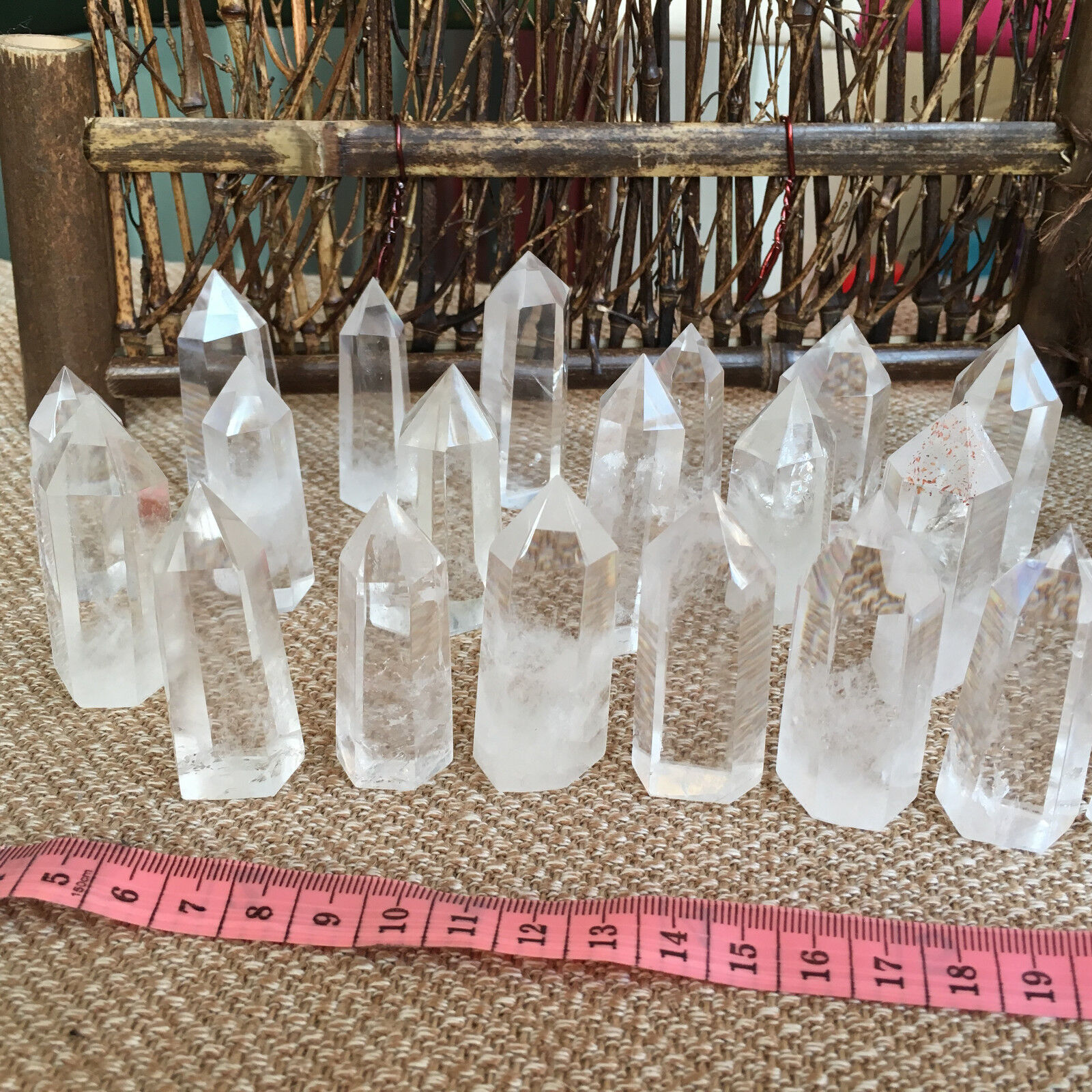 10PCS natural clear quartz obelisk crystal wand point healing random 35-45mm
