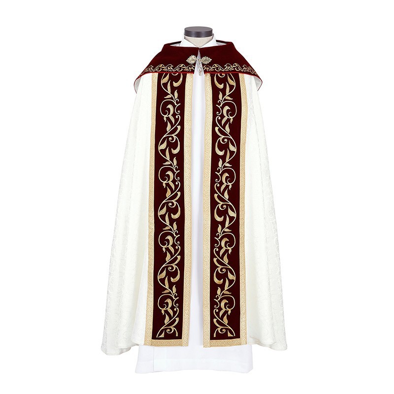 Veneto Collection Cope With Matching Inner Stole Jacquard Church Vestment