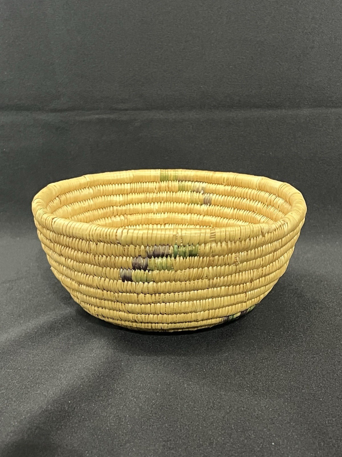 VTG Tohono O’odham Papago Native American Woven Coiled Basket 6 7/8” x 3”