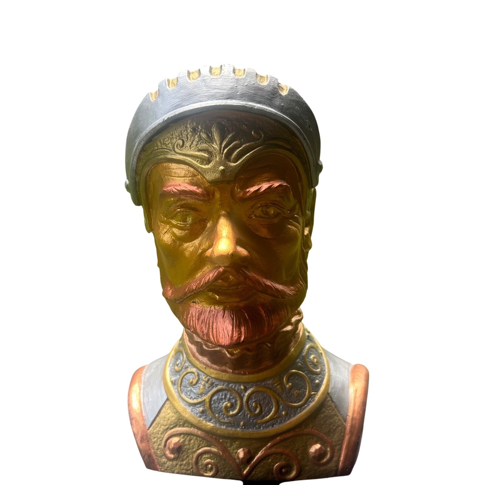 Home Craft Knight Bust Statue Medieval Decor Unbreakable Fine Sculpted