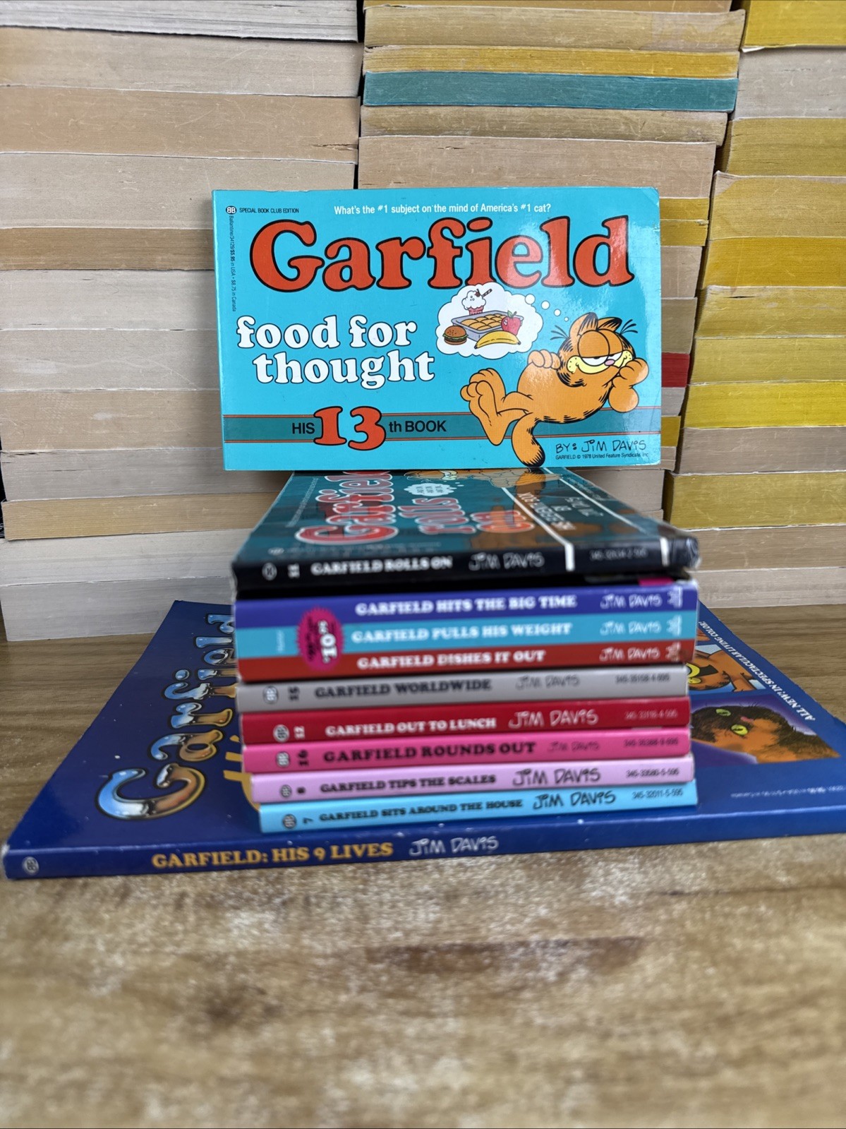 Lot of 9 Garfield Comic Books by Jim Davis Paperbacks