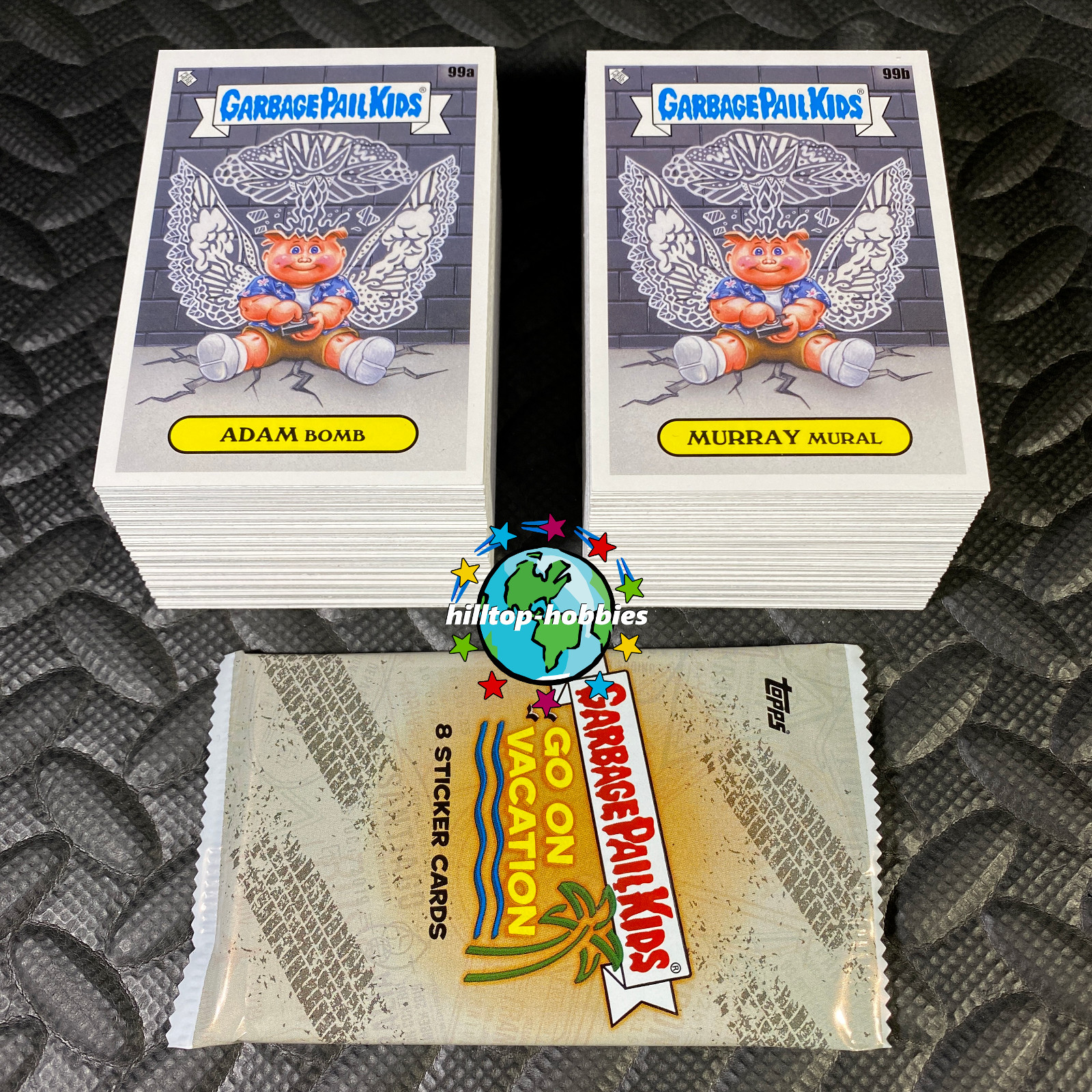 2023 SERIES 1 GARBAGE PAIL KIDS GO ON VACATION 200-CARD COMPLETE BASE SET +WRAP