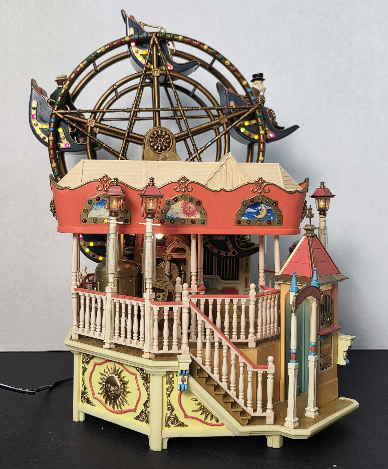 Vintage 1988 Enesco Majestic Ferris Wheel Music & Lights Tested - no motion
