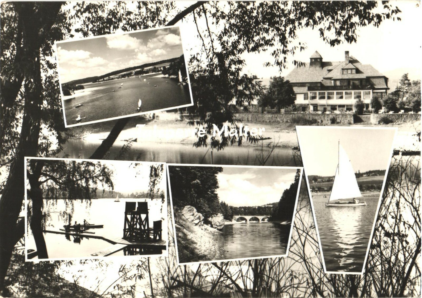 Dippoldiswalde Germany Malter Dam Reservoir RPPC Real Photo Postcard 1972 Unused